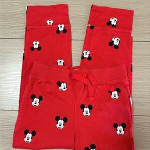 Gap Kids Disney Red Mickey Mouse Full print pants / pjs Size 5Y